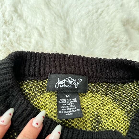Just Polly black and yellow smiley face sweater (x Princess Polly) - Picture 7 of 9